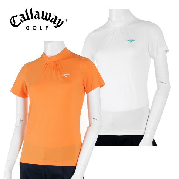 [핫딜] 캘러웨이 셔링 하이넥 여성 반팔 티셔츠 골프상의