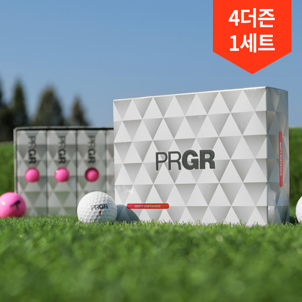 [싹쓰리] 4더즌 총48구/프로기아 PRGR NEW 소프트 디스턴스 골프공