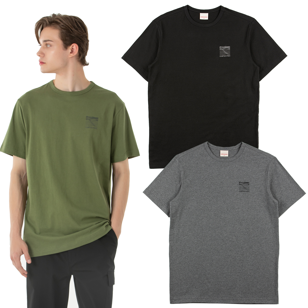 [핫딜] 센터폴 남성 그래픽 라운드 썸머 반팔 티셔츠 3종 택1