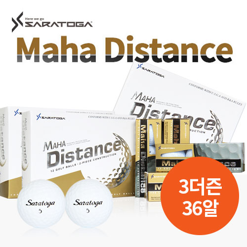[핫딜] [세트상품] 사라토가 Maha Distance 프리미엄 2피스 골프공 3더즌 36알