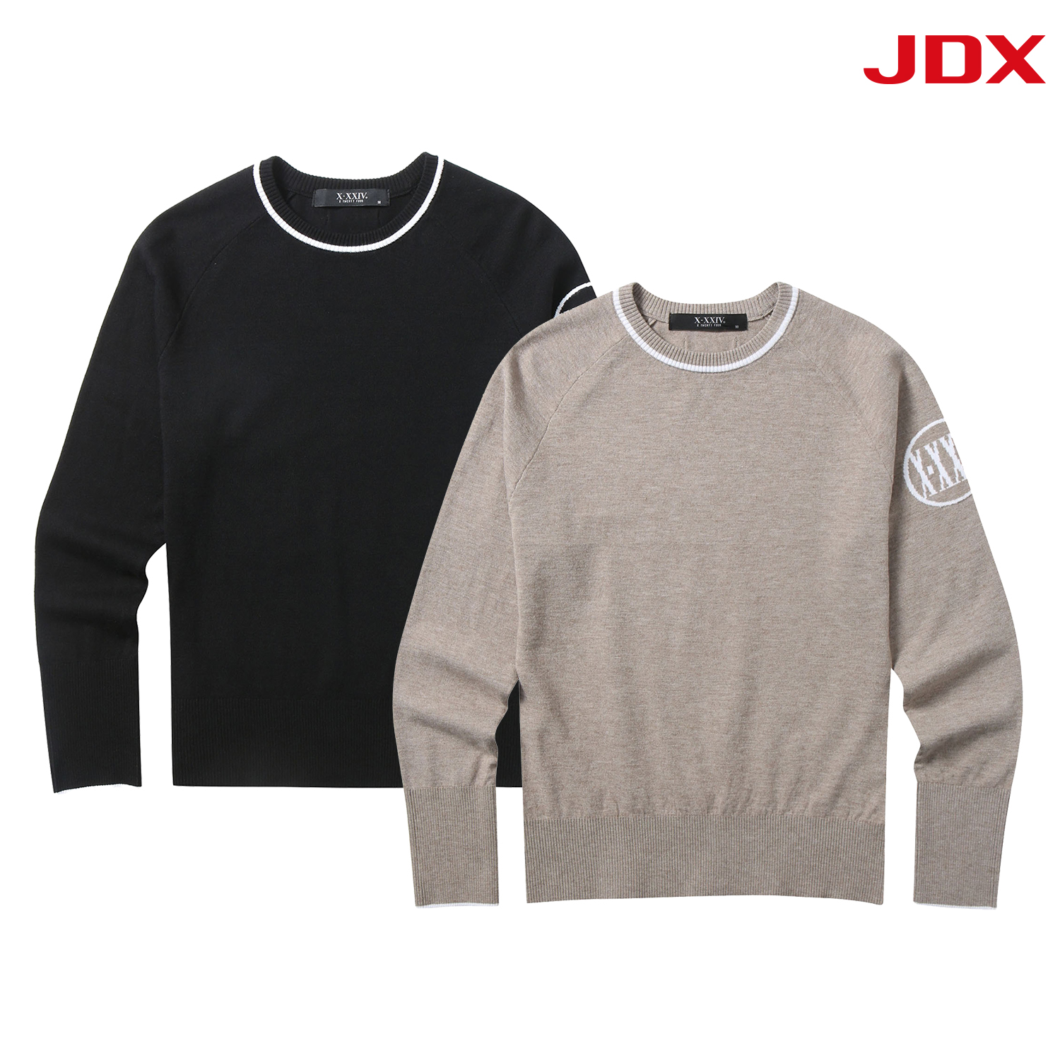 [핫딜] JDX 여성 소매 로고 포인트 라운드 스웨터 2종 택 1(X4SPT5351)