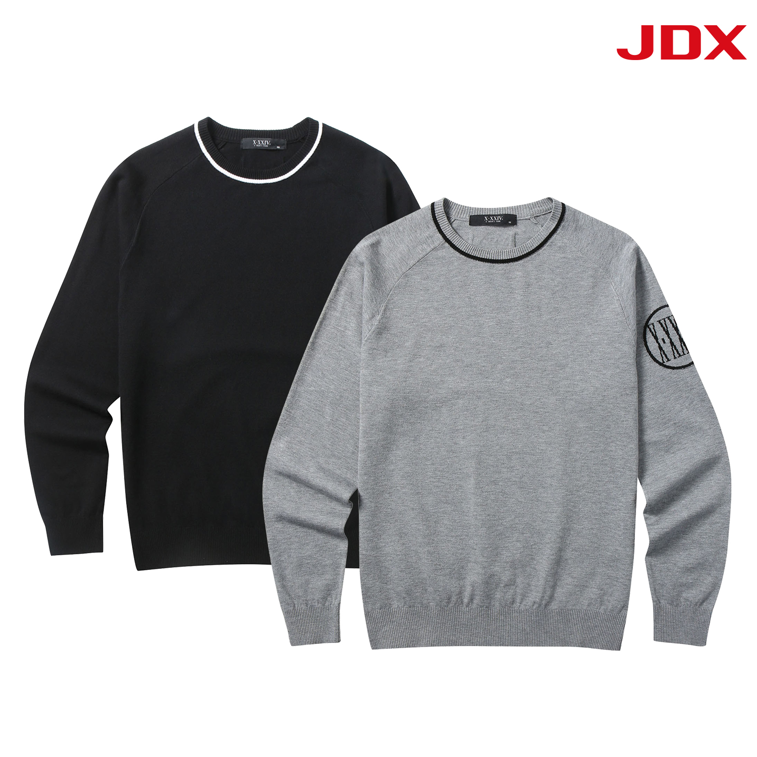 [핫딜] JDX 남성 소매 로고 포인트 라운드 스웨터 2종 택 1(X4SPT1351)