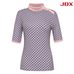 [핫딜] [JDX] 여성 패턴 칠부 하이넥 반팔티(X2TST6569LP)
