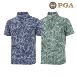 [핫딜] PGA 남성 리프패턴 프린트 반팔 PK 티셔츠 PGMTS42307