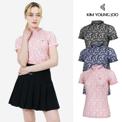 [핫딜] 김영주 여성 프릴 차이나 폴라 티셔츠