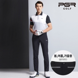 [핫딜] PGR 골프 GP-1078 남성 블랙 골프 바지/남자 지퍼 포인트 바지