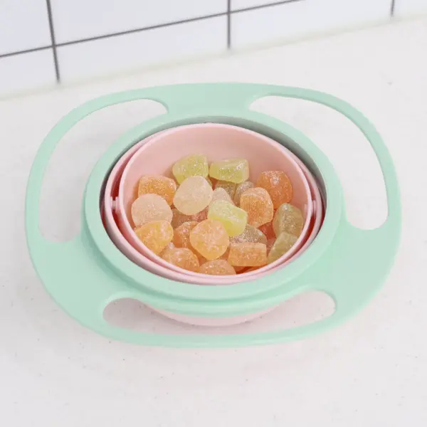[핫딜] 루핏 유아 아기 식기 간식 그릇 볼 키즈 간식볼 식판 회전 스낵볼 흘림방지 과자그릇 D3G309